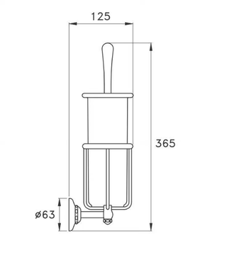 ITALICA 1052 - Wall-mounted toilet brush by RUBINETTERIE STELLA - view 3